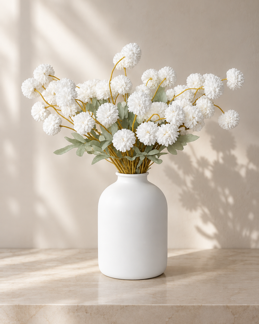Kiku Zijden Bloemen - Wit