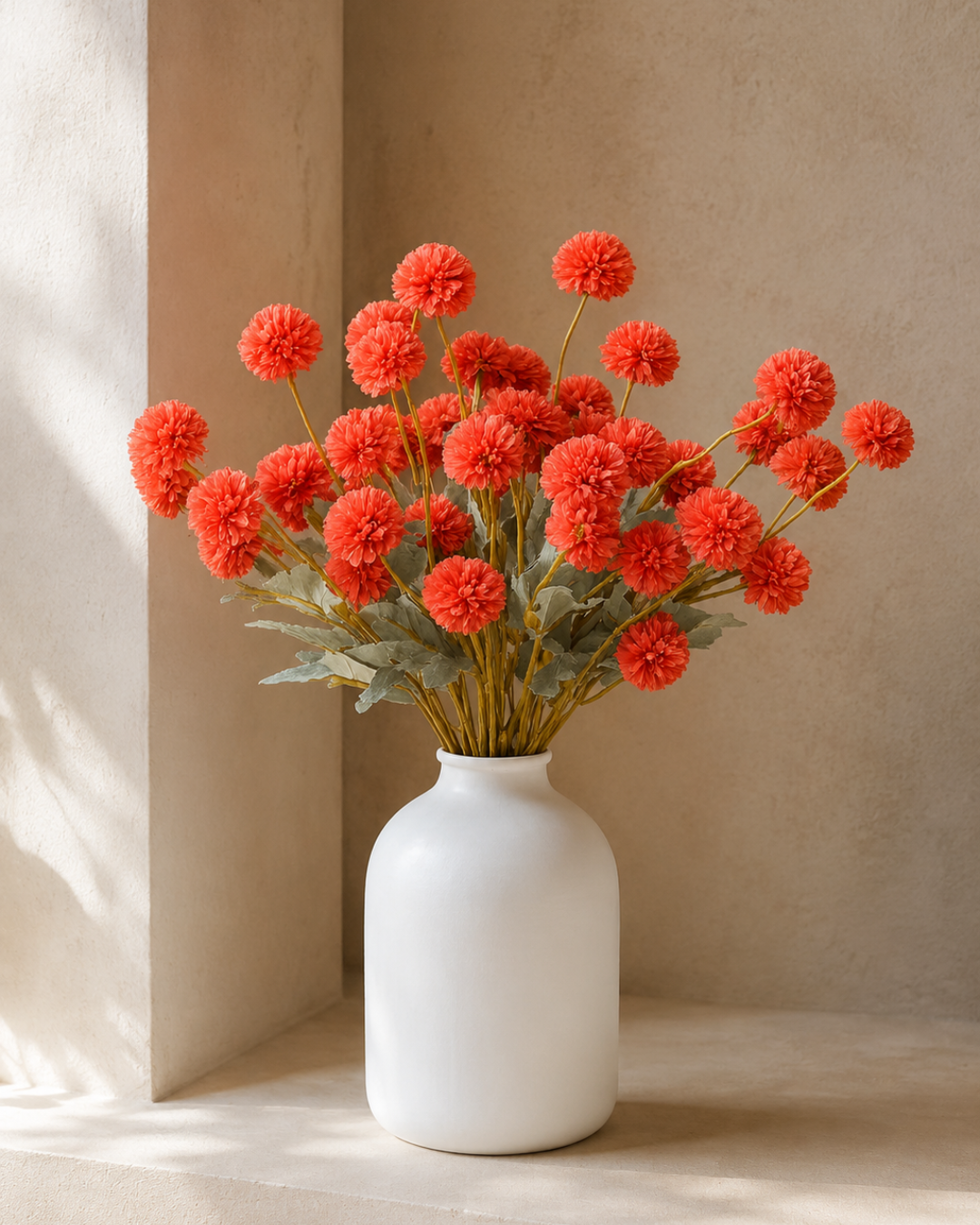 Kiku Zijden Bloemen - Terracotta