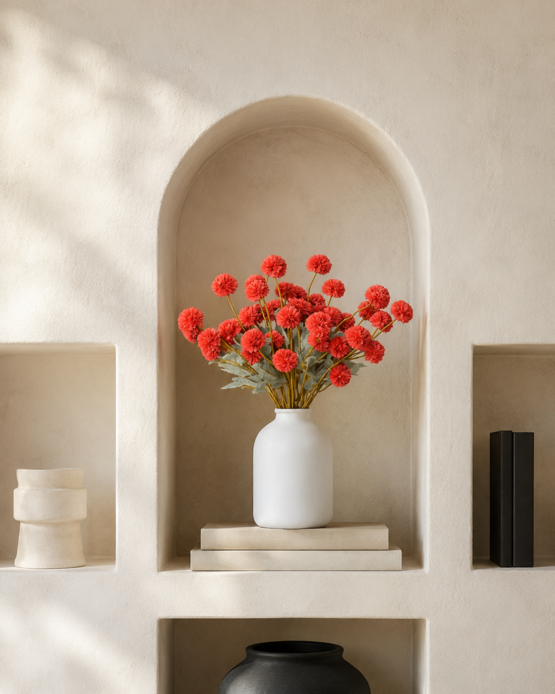 Kiku Zijden Bloemen - Terracotta