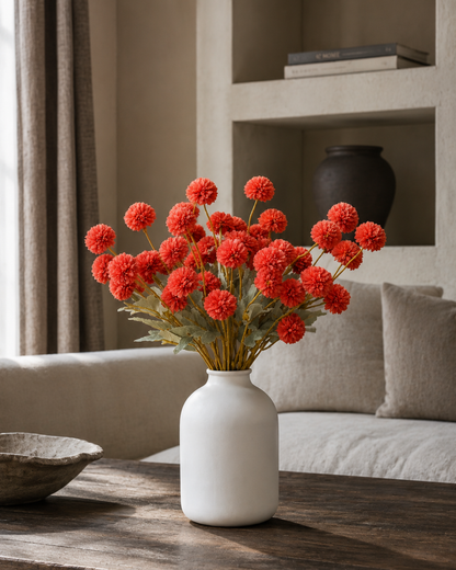 Kiku Zijden Bloemen - Terracotta