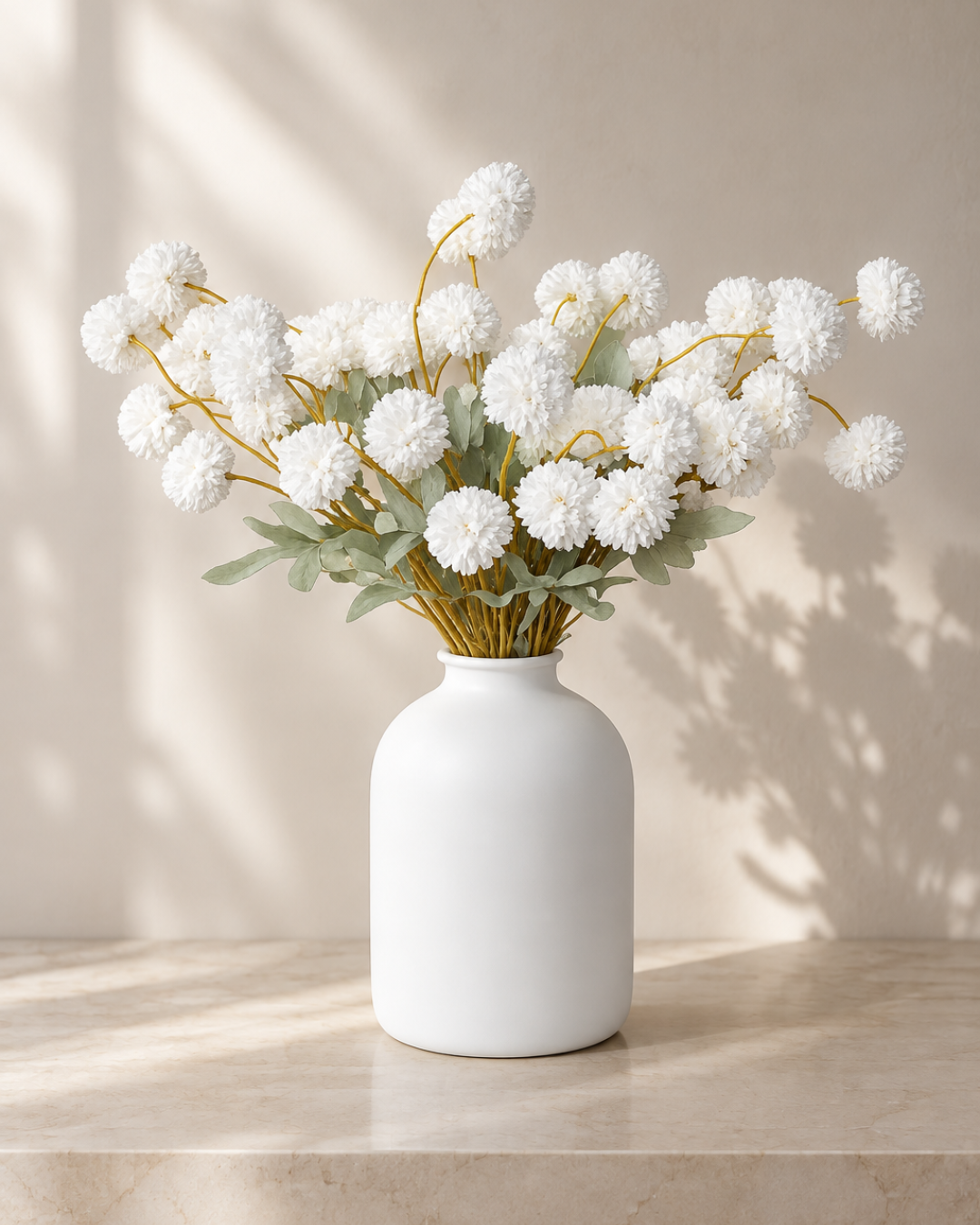 Kiku Zijden Bloemen - Wit