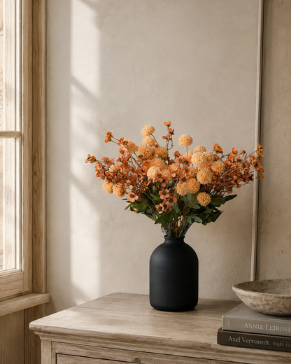Zijden Boeket - Kiku Peach Mix