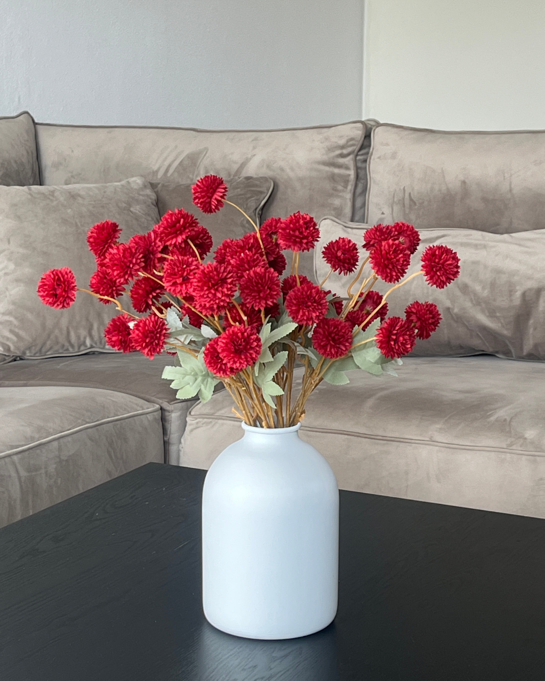 Kiku Zijden Bloemen - Burgundy