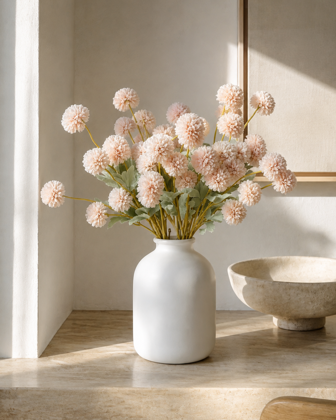 Kiku Zijden Bloemen - Creme