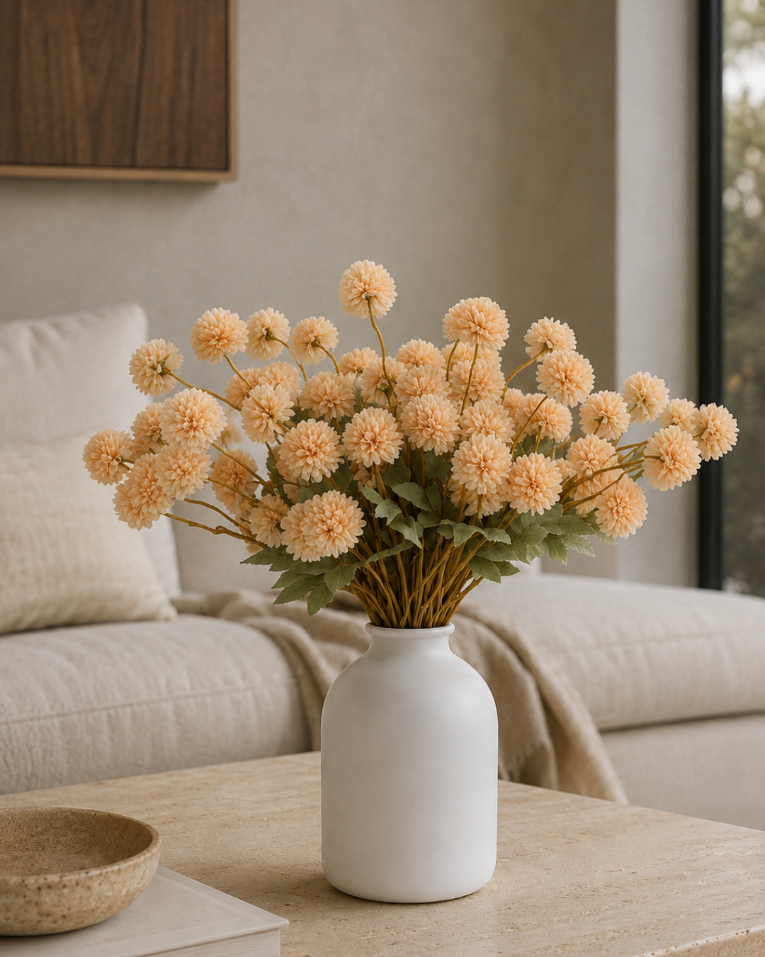 Kiku Zijden Bloemen - Peach